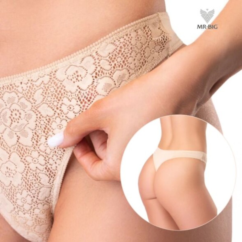 Chilot tanga din bumbac, cu fata din dantela - Mr. Big (Art. 566)