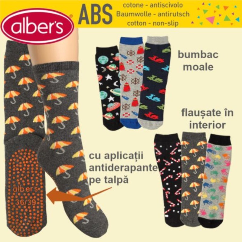 Sosete abs antiderapante din bumbac frotté - alber's ABS (Art. 450 U)