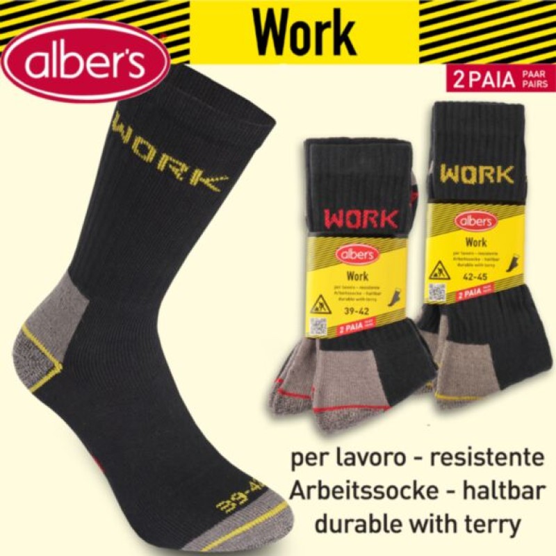 Sosete bumbac pentru munca, set 2 perechi - alber's WORK (Art. 583) 