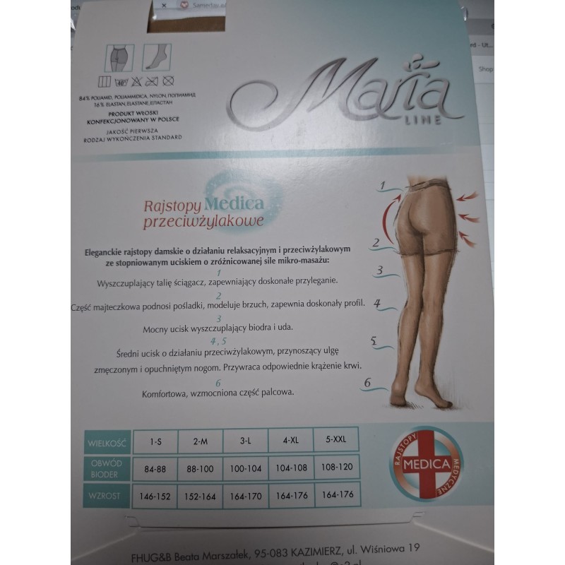Ciorapi Medicinali cu configuratie Fagure, Maria, pentru varice