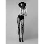 Ciorapi cu model Fiore Hello Gotham 20 den - model-de-Haloween- liliac